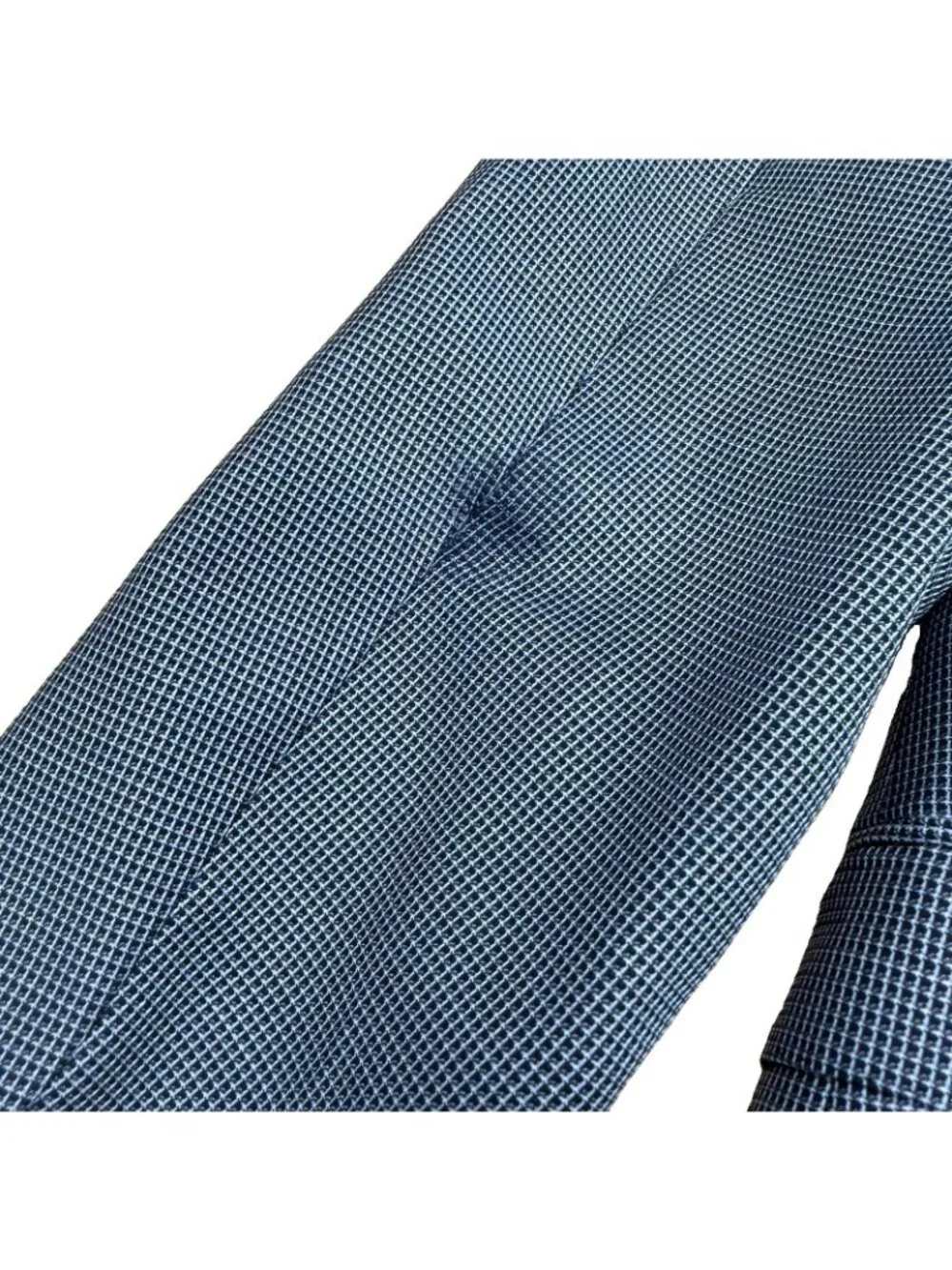 Z Zegna Men’s 100% Wool Blazer Jacket Blue/Gray Nailhead • 40R US | 50 EU